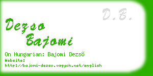 dezso bajomi business card