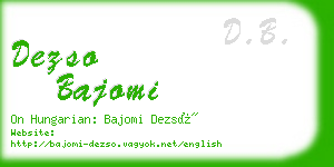 dezso bajomi business card